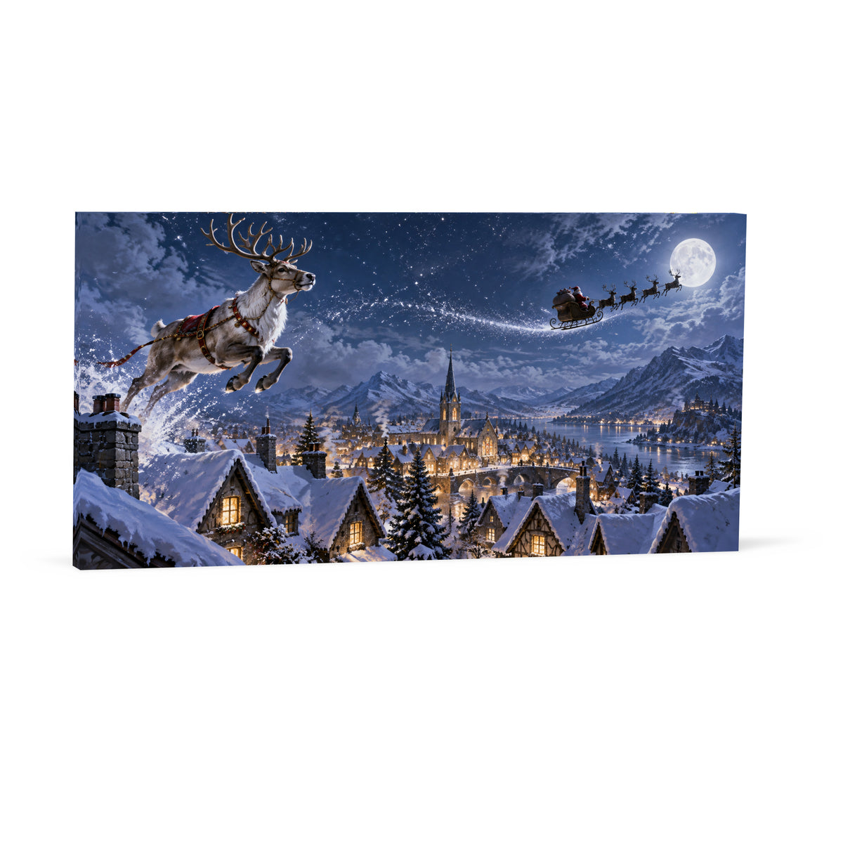 Tonight, I Lead the Way — Christmas Horizontal Canvas Wall Art, Single, Unframed — Complete unframed canvas