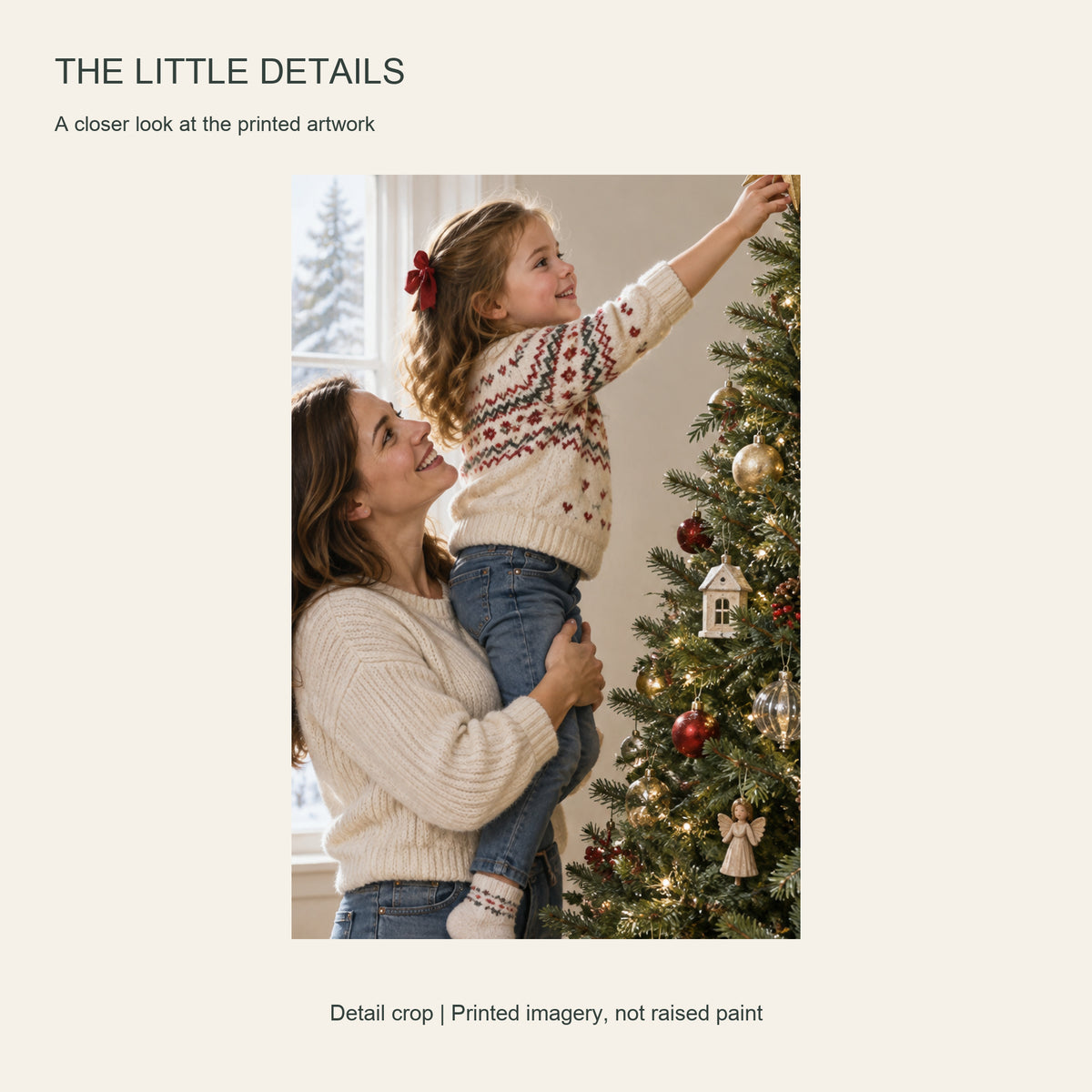 The Star Is Finally Home — Christmas Portrait Canvas Wall Art, Single, Unframed — Artwork detail