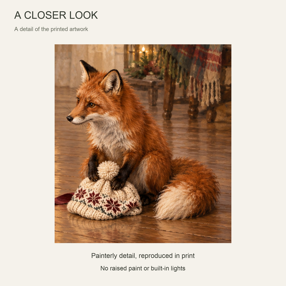 Who Opened the Present First? — 3-Piece Christmas Canvas Wall Art Set — Printed artwork close-up — Image 4