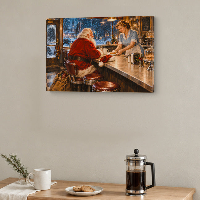 The Last Stop on Christmas Eve — Christmas Canvas Wall Art — Shopify手机主图 — Image 1