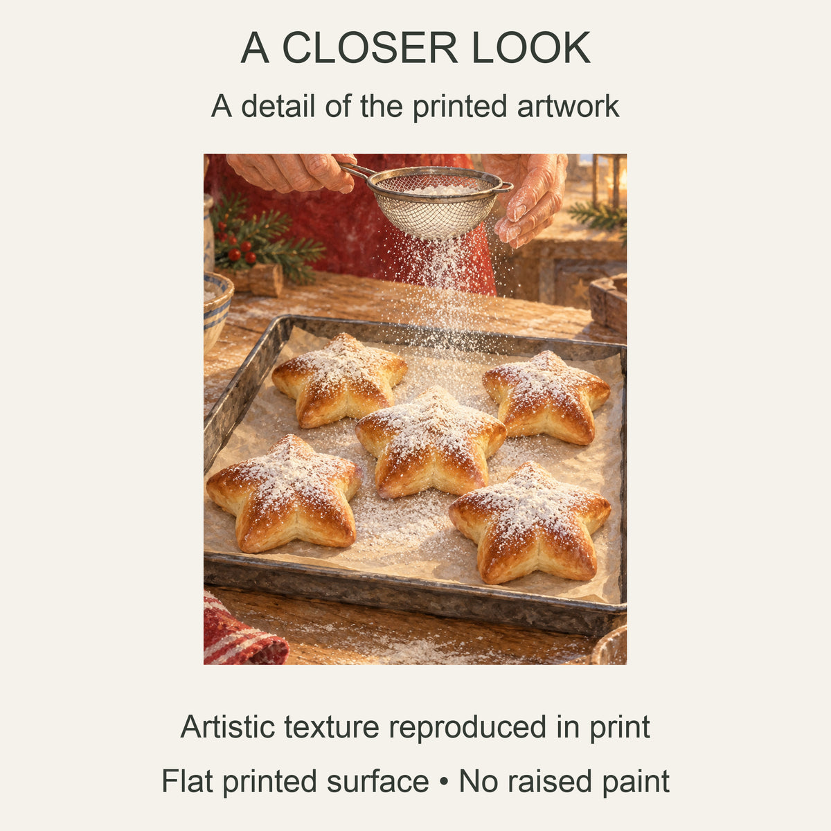Christmas Bakery at Six — Christmas Canvas Wall Art Set of 3 — 画芯局部细节 — Image 4