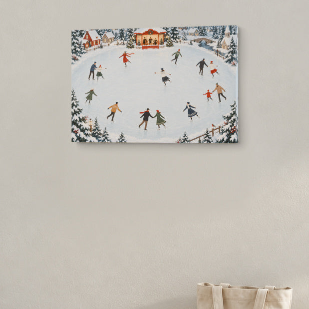Christmas Dance on Ice — Christmas Canvas Wall Art — Shopify手机主图 — Image 1