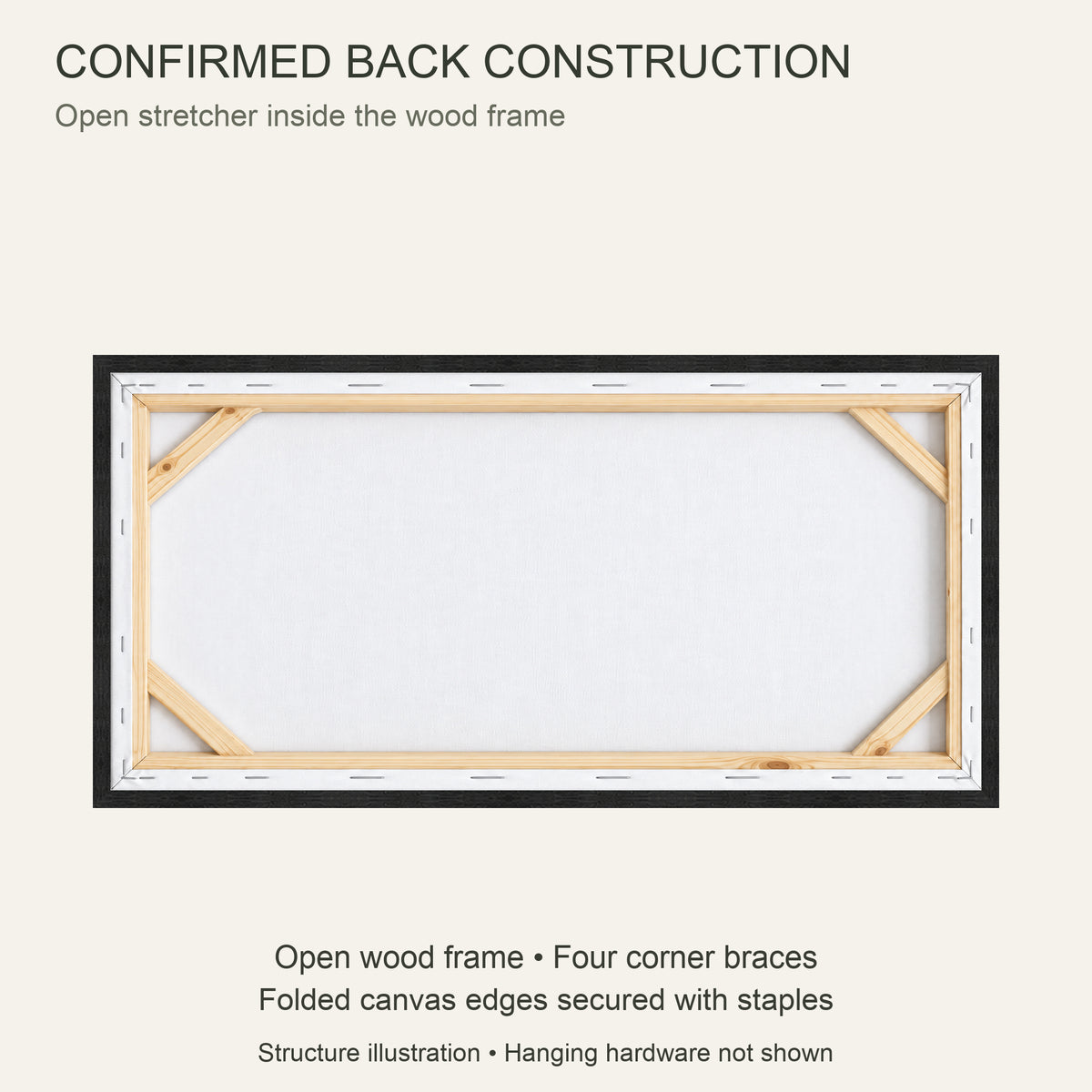 The Gift That Walked to the Door — Black Wood Framed Christmas Canvas Wall Art — 已确认背面结构 — Image 7