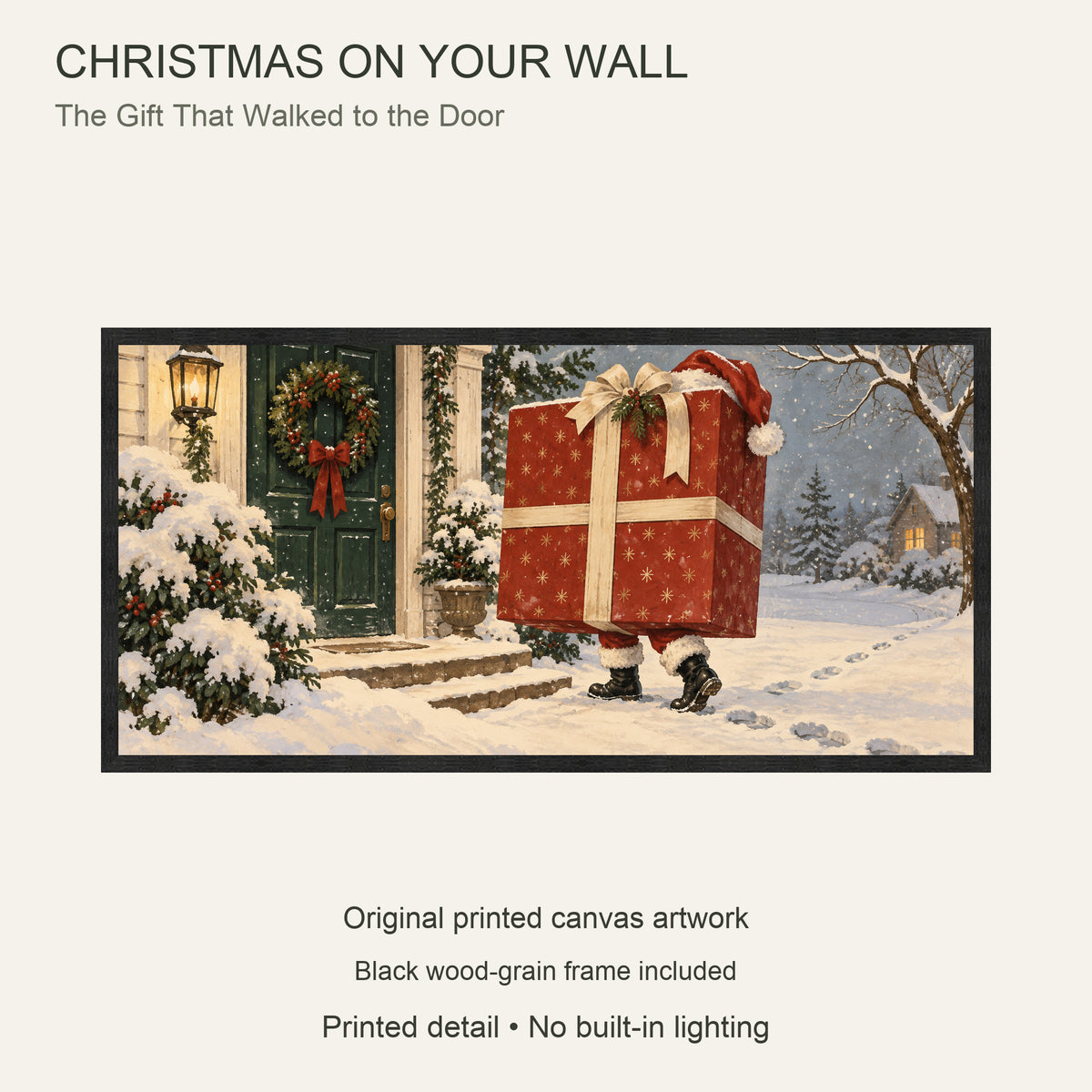 The Gift That Walked to the Door — Black Wood Framed Christmas Canvas Wall Art — 主题与商品配置 — Image 9