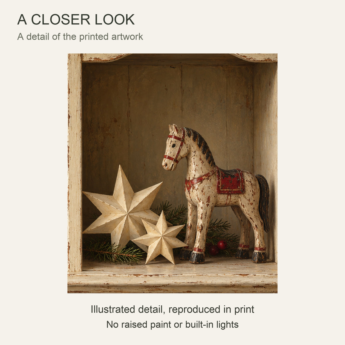 Christmas in the Cupboard — Christmas Canvas Wall Art Set of 3 — 画芯局部细节 — Image 4