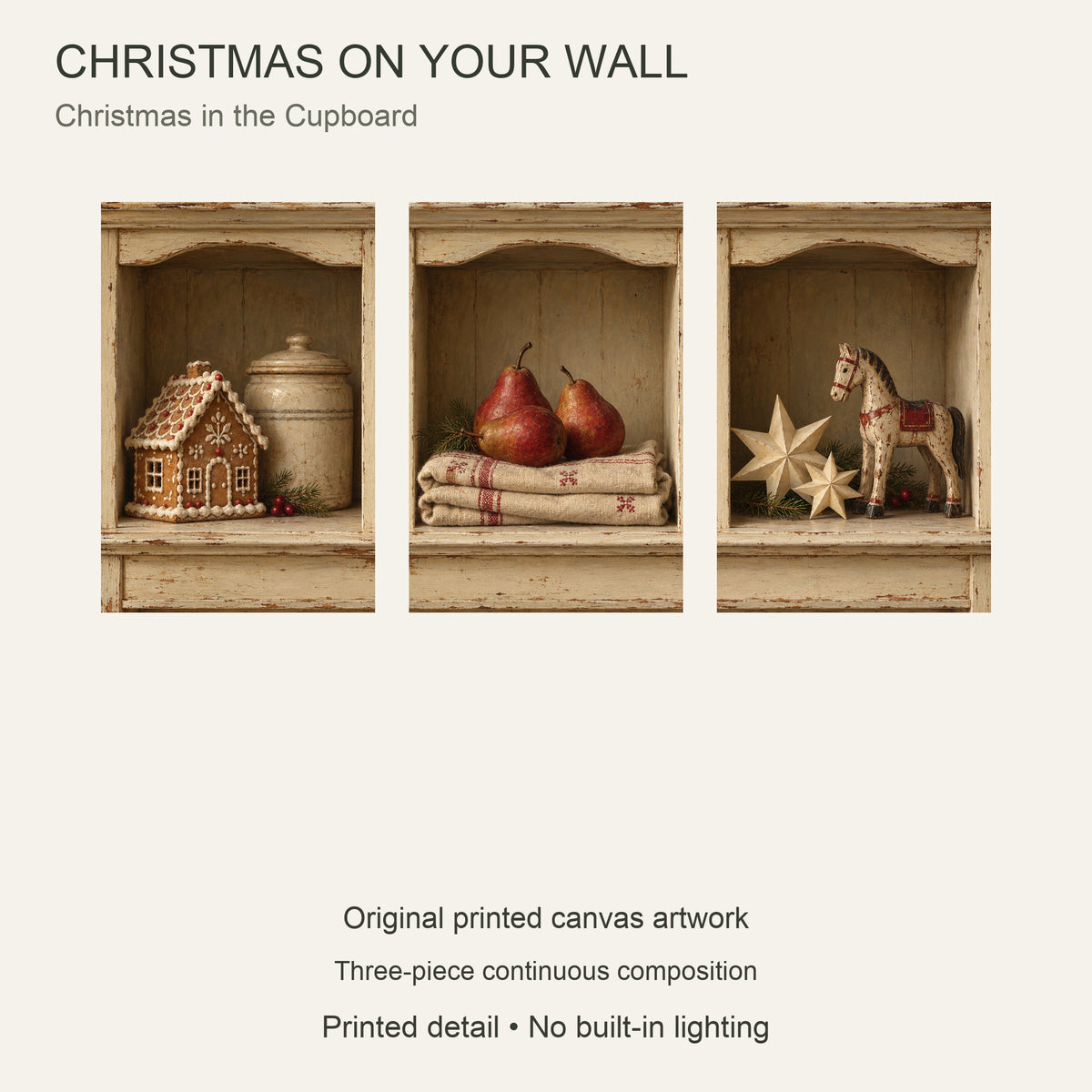 Christmas in the Cupboard — Christmas Canvas Wall Art Set of 3 — 主题与商品配置 — Image 9