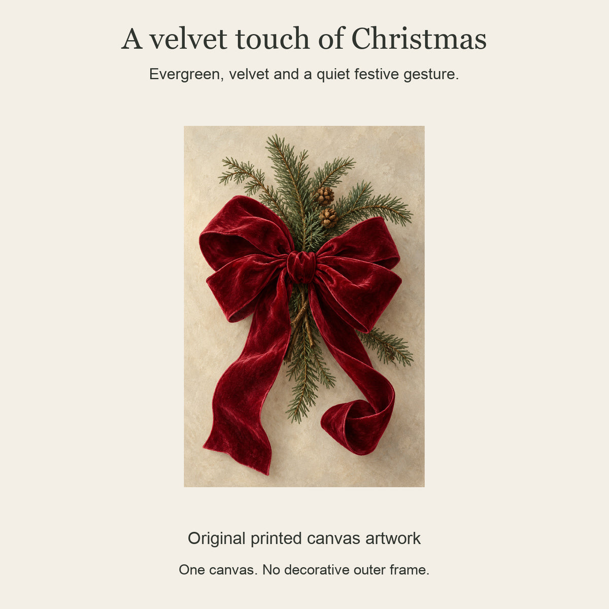One Bow, All of Christmas — Christmas Canvas Wall Art — Complete artwork and product story — Image 8