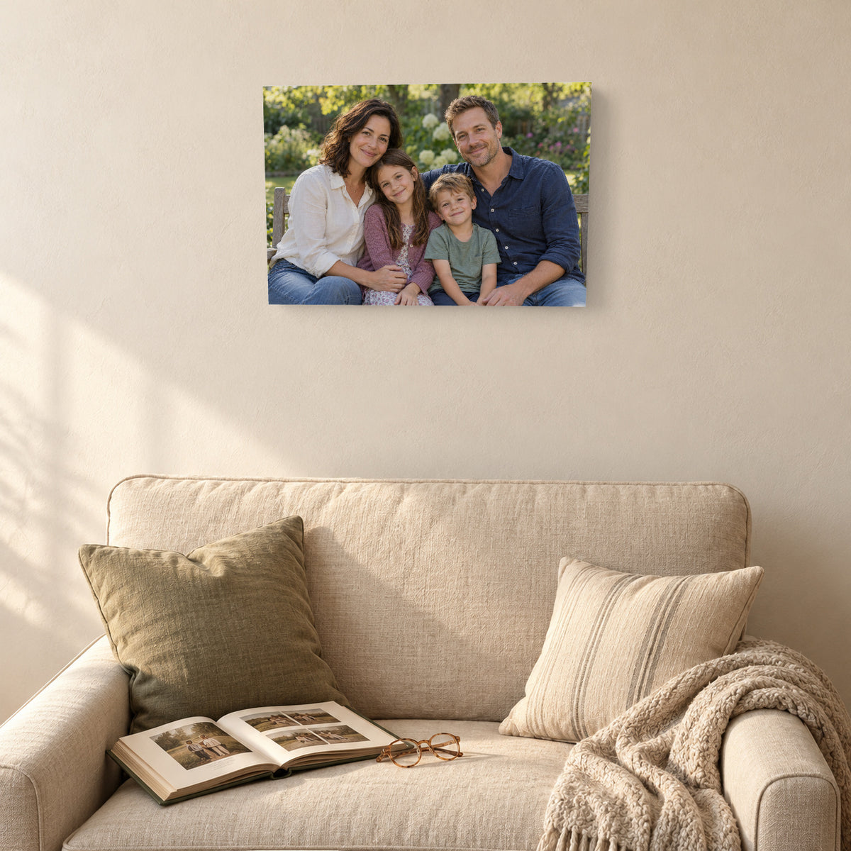 Personalized Family Photo Canvas — Your Photo, Printed in the USA — Photo canvas lifestyle example — Image 4