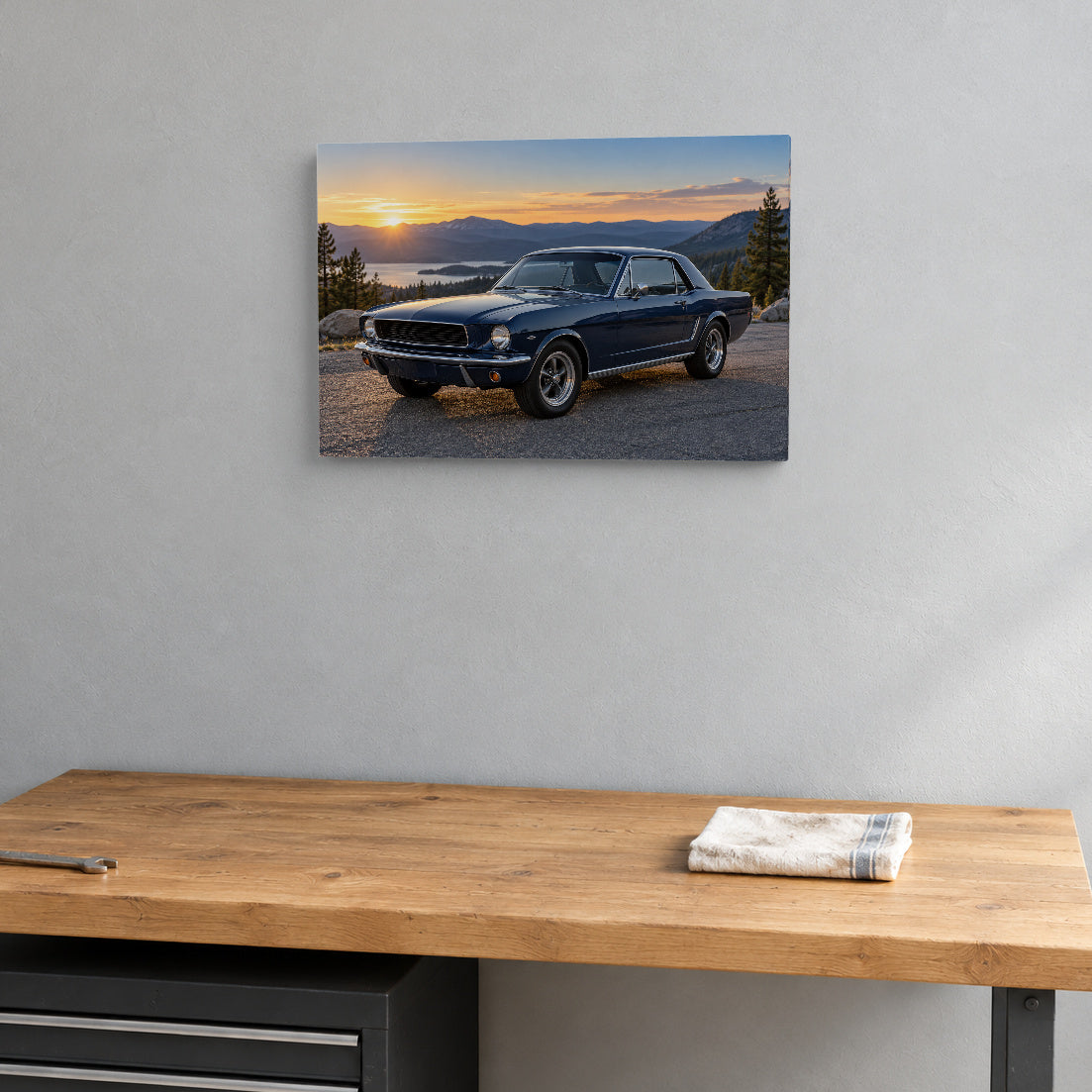 Personalized Car & Motorcycle Photo Canvas — Real-scale photo canvas lifestyle example — Image 2