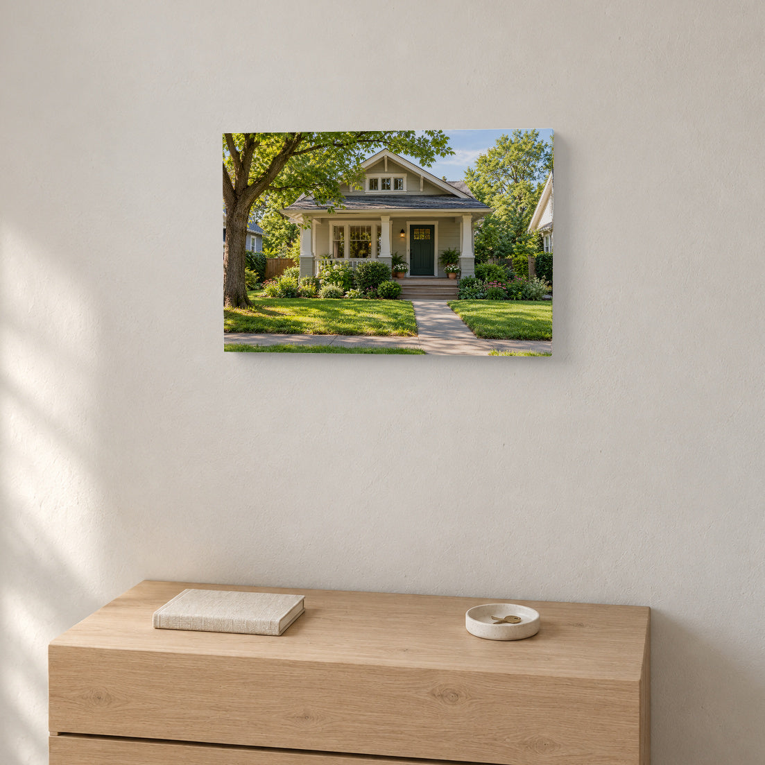 Personalized First Home & House Photo Canvas — Real-scale photo canvas lifestyle example — Image 2