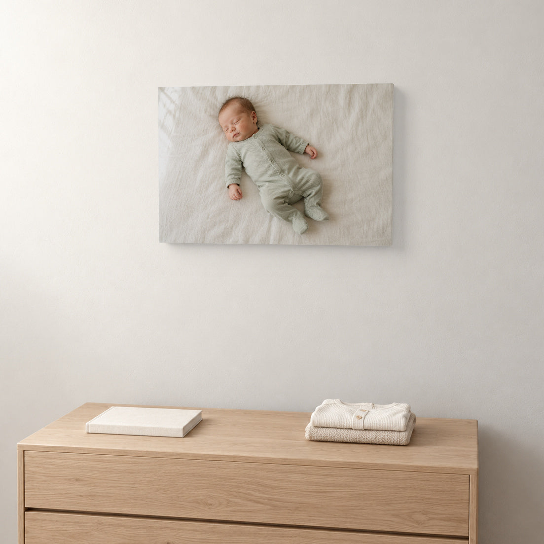 Personalized Baby Photo Canvas — Real-scale canvas lifestyle example — Image 2