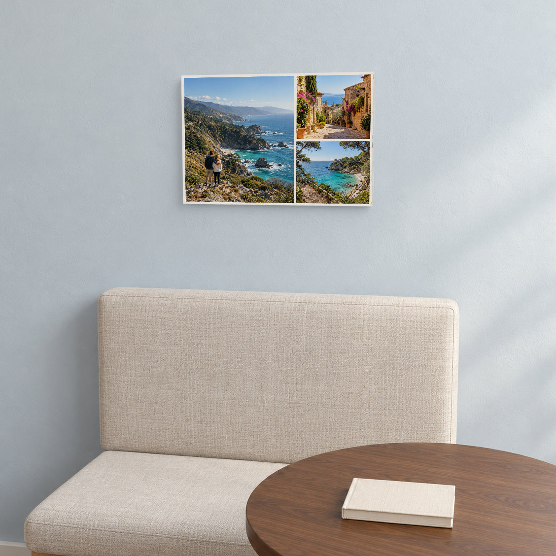 Personalized Three Photo Collage Canvas — Canvas in a second setting — Image 3