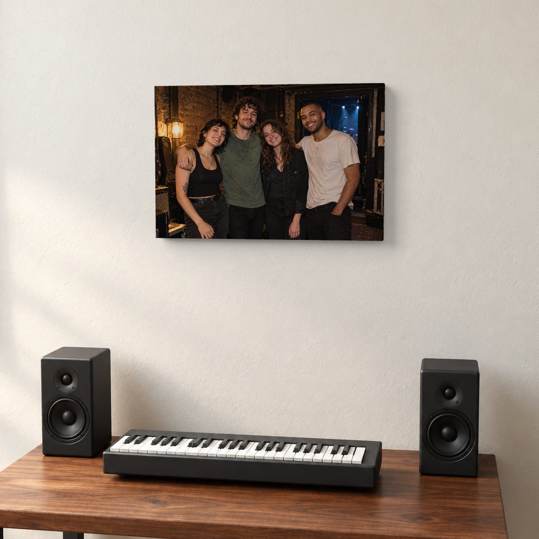 Personalized Band & Dance Group Photo Canvas — Real-scale personalized canvas lifestyle example — Image 2