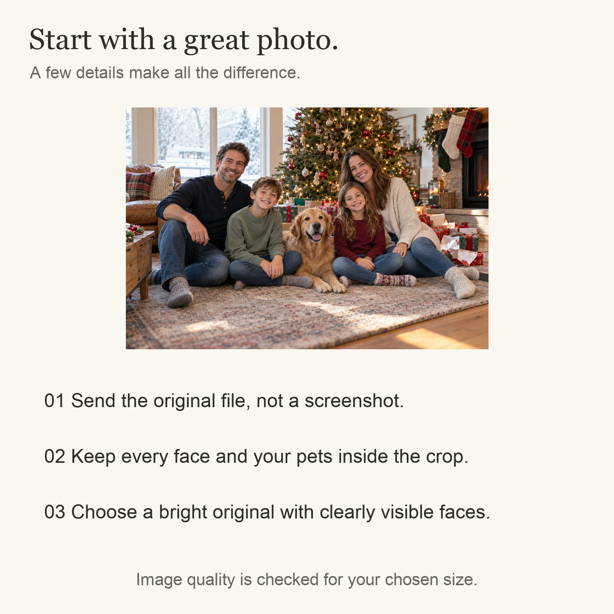 Personalized Christmas Photo Canvas — Original photo file submission tips — Image 9