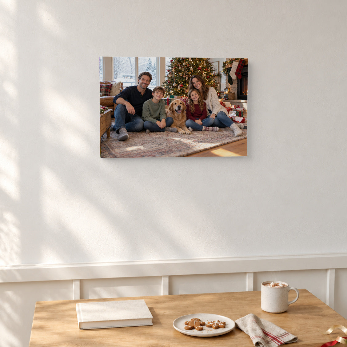 Personalized Christmas Photo Canvas — Canvas in a second setting — Image 3