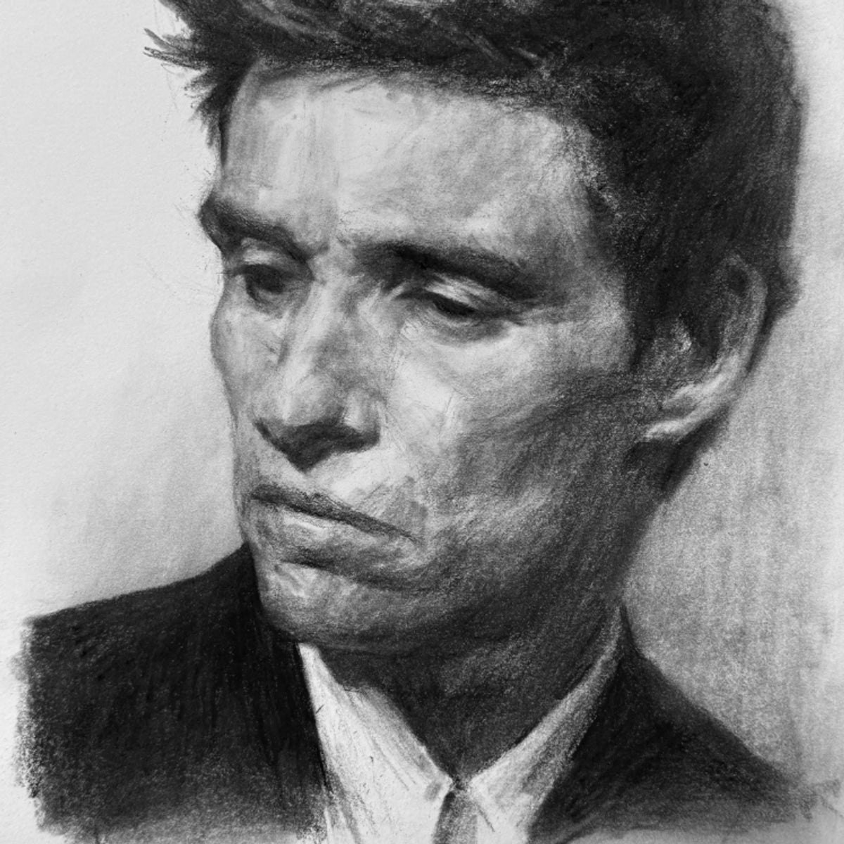 Hand-drawn charcoal portrait example 7