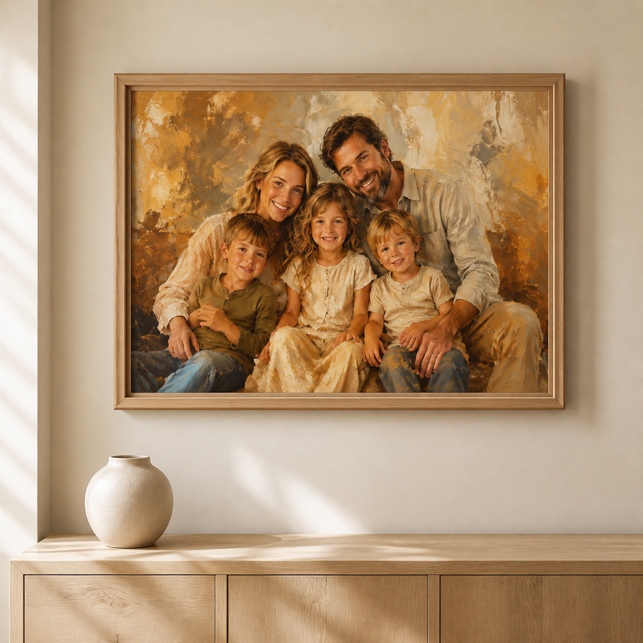 Custom Family Oil Portrait Print | Personalized Family Wall Art from Photo — Best Sellers editorial cover
