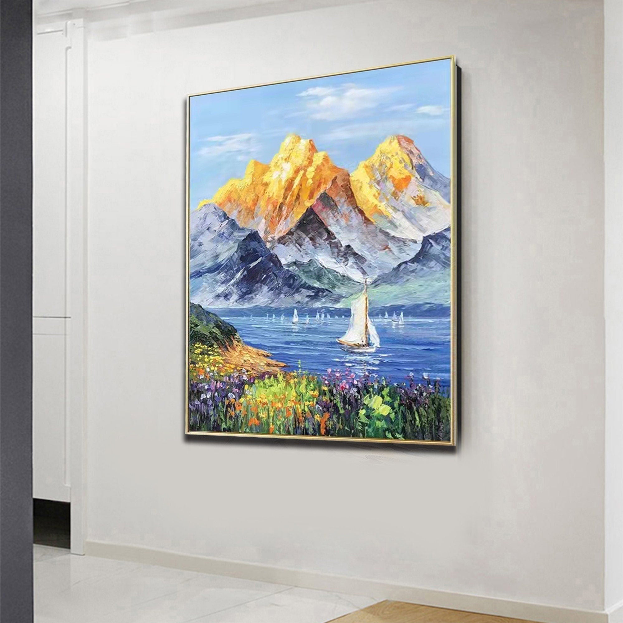 Golden Mountains Painting