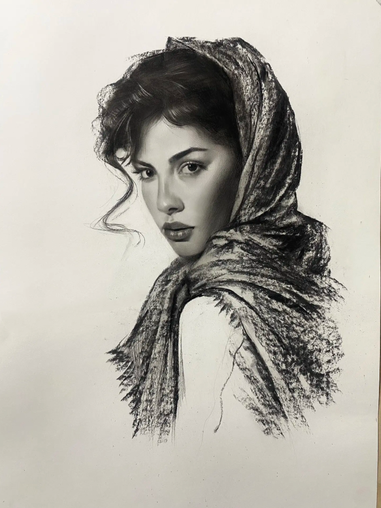 Custom Charcoal Portrait | Realistic Hand-Drawn Sketch from Your Photo