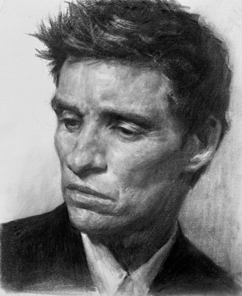 Custom Charcoal Portrait | Dramatic Black & White Hand-Drawn from Your Photo