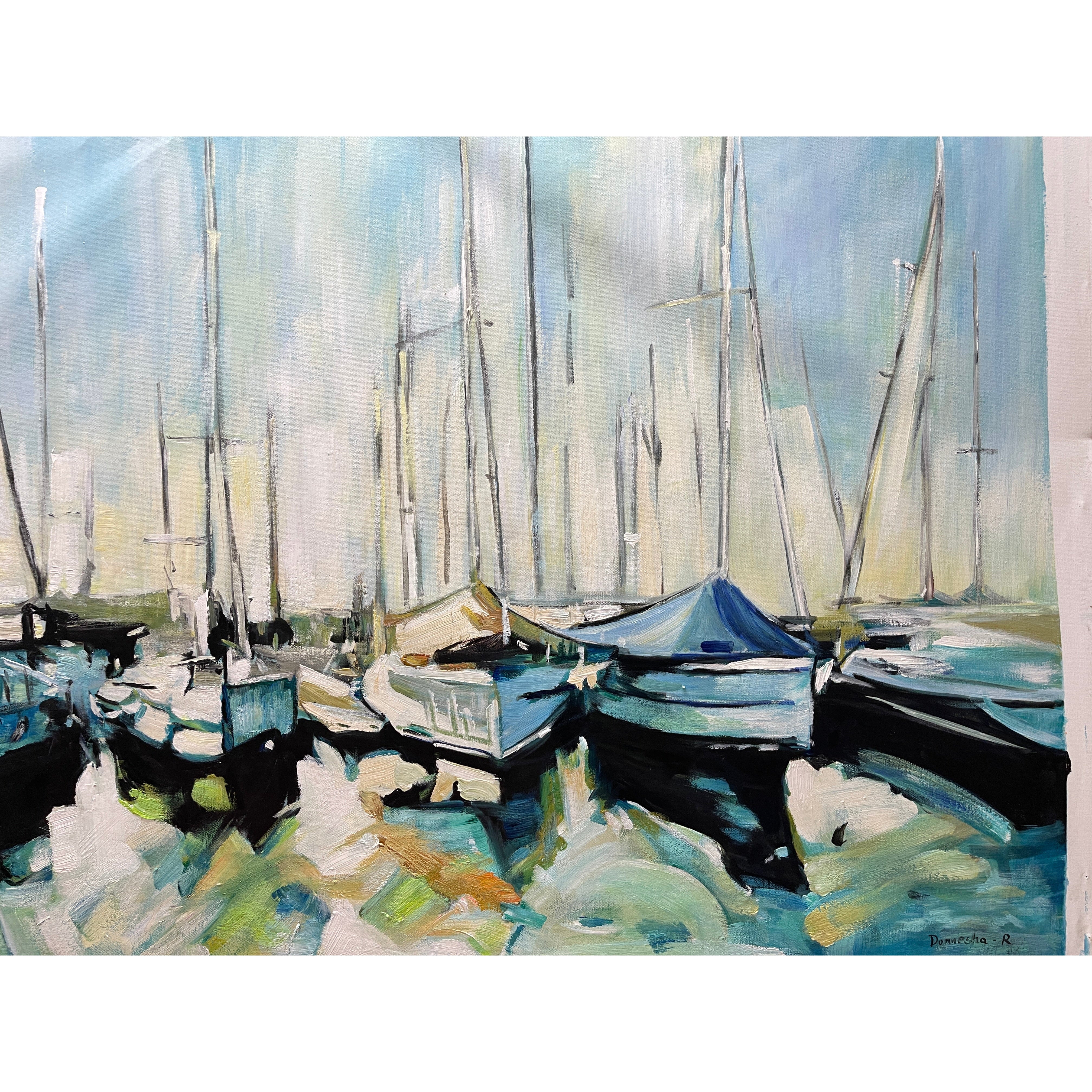 Resting Sailboats Painting