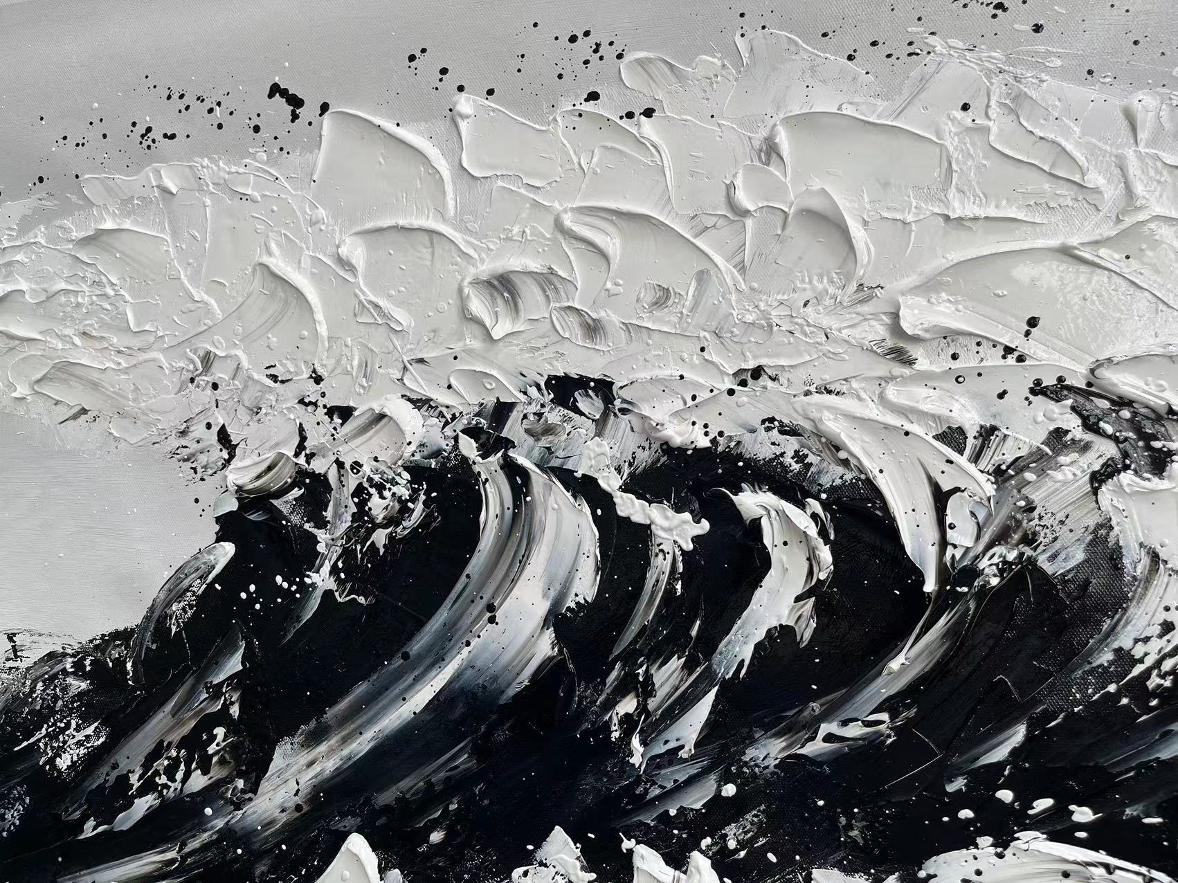 The Black Wave Painting